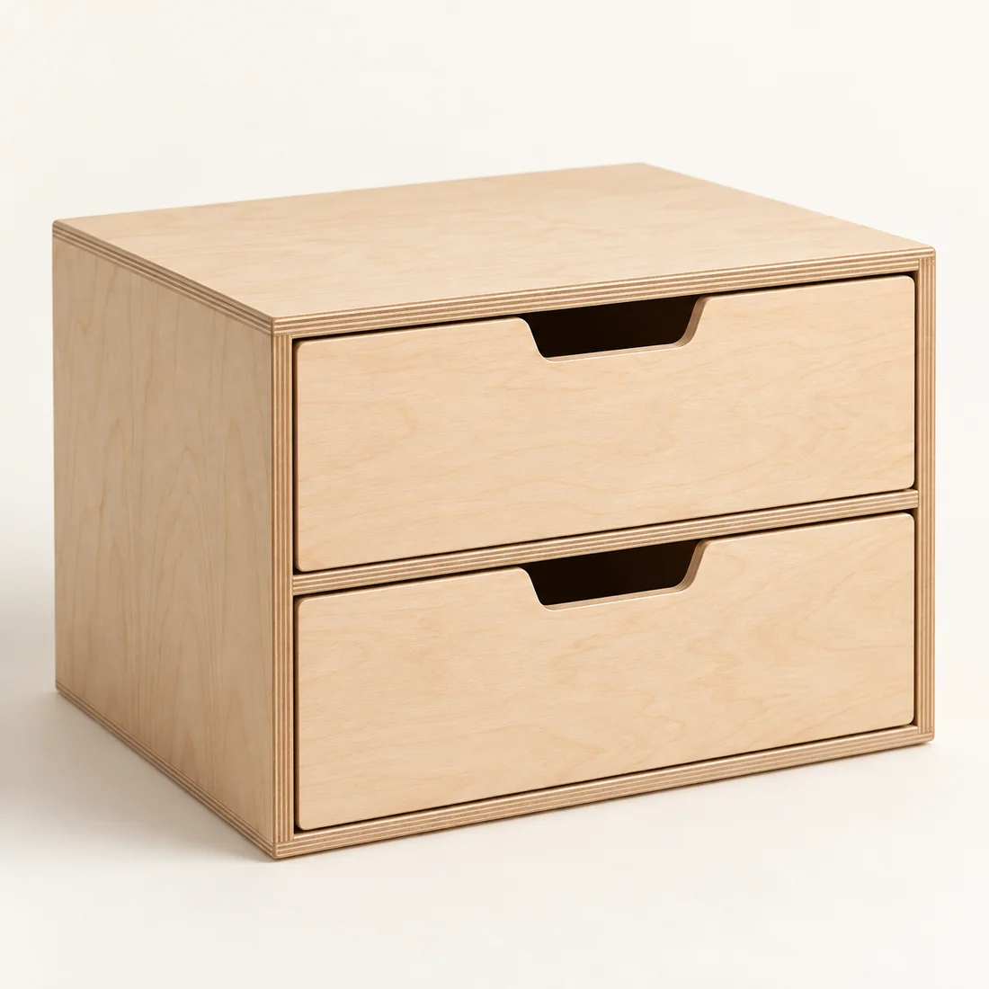 Compact Home Organizer Cabinet in Light wood