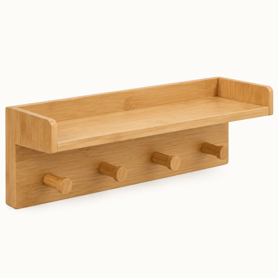 Entryway Wall Organizer in Natural bamboo