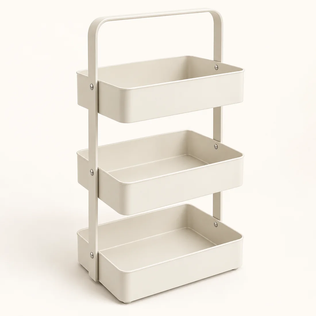 Three Tier Utility Caddy in Warm white